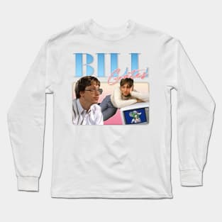 Bill Gates /// Retro Aesthetic Fan Design Long Sleeve T-Shirt